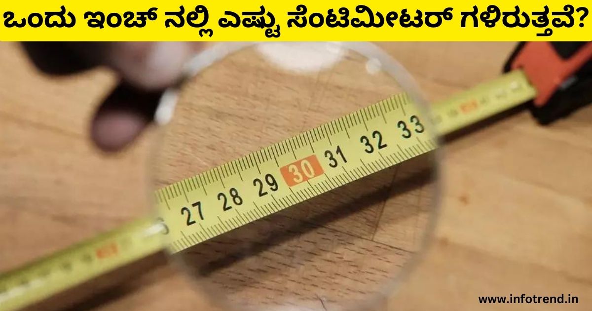 ಒಂದು ಇಂಚ್ ನಲ್ಲಿ ಎಷ್ಟು ಸೆಂಟಿಮೀಟರ್ ಗಳಿರುತ್ತವೆ?